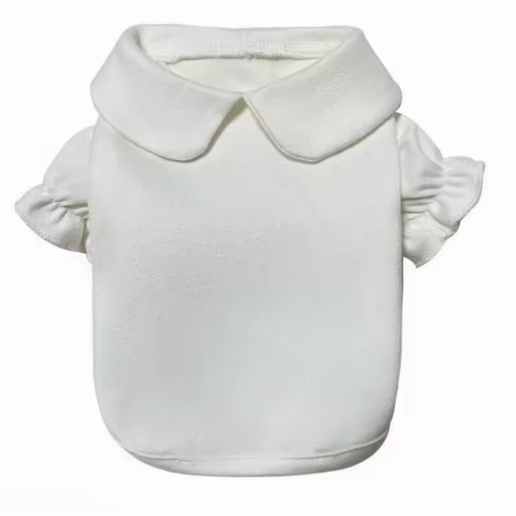 Red Velvet puppy dog Dress with Bow Christmas outfits - Picture 5 of 9